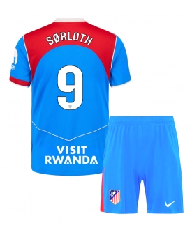 Atletico Madrid Alexander Sorloth #9 Maglia Gara Terza Repliche 2025-26 Bambino Maniche Corte Atletico Madrid Alexander Sorloth #9 Maglia Gara Terza Repliche 2025-26 Bambino Maniche Corte